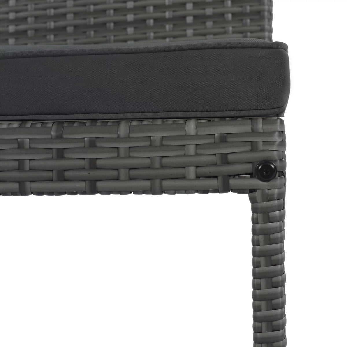 5 Pcs Gray Wicker Patio Bar Dining Table Set V58242