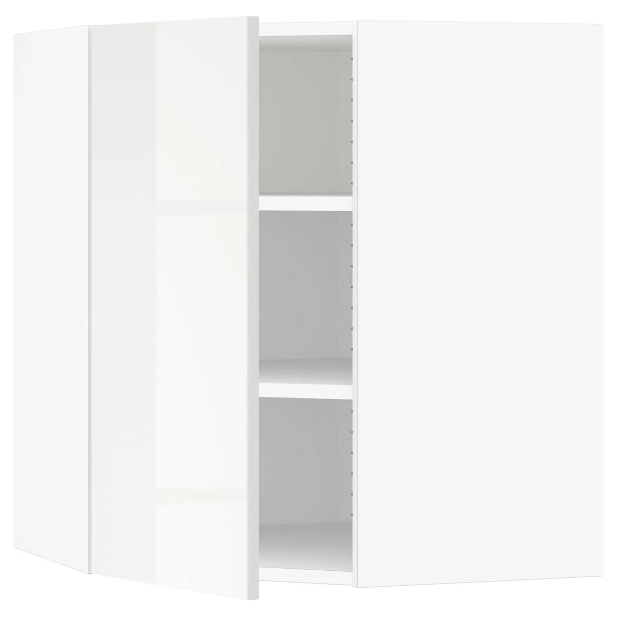 Corner Wall Cabinet with Shelves, White V9005