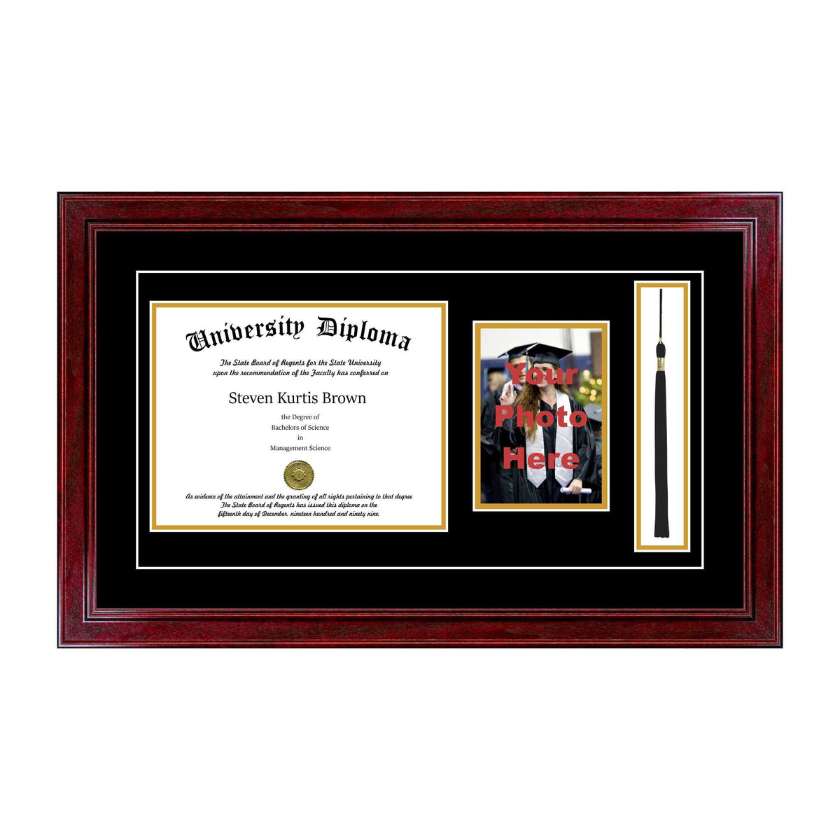 Black Diploma Frame with 5x7 Photo E80184