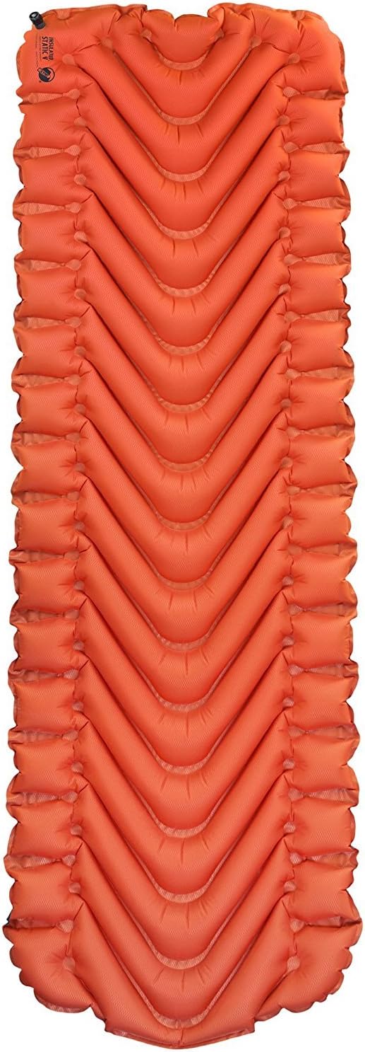 Insulated Static V Sleeping Pad, Lightweight, 2.5 Inches Thick, Inflatable Camping Mattress F694581