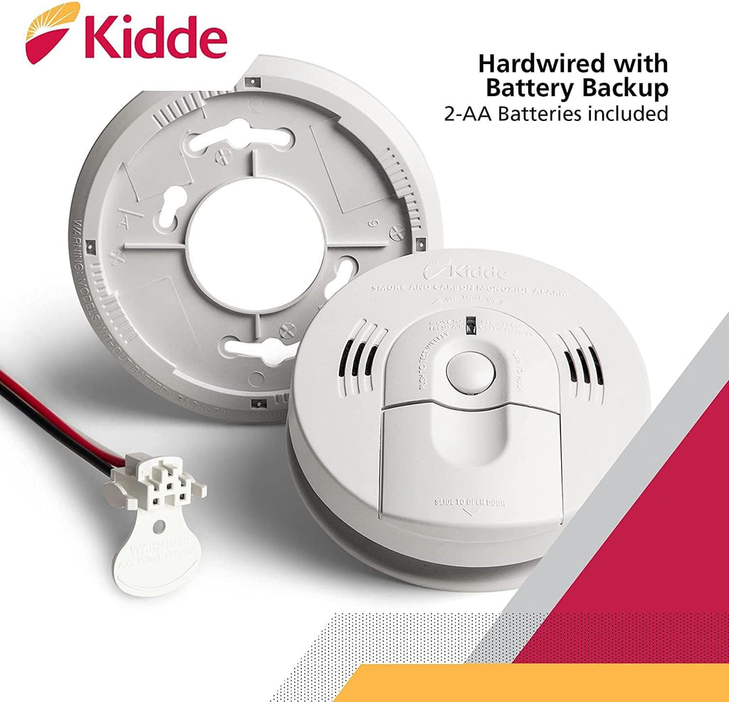 Hardwired Smoke & Carbon Monoxide Detector with Battery Backup, Pack of 2 A384