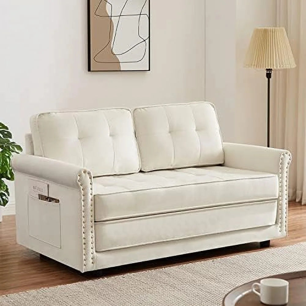 Velvet Upholstered Sleeper Sofa Bed E681