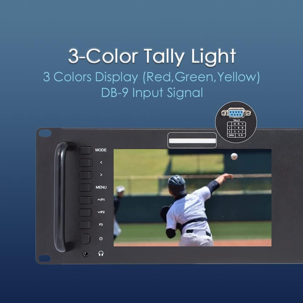 7 Inch 3RU SDI Rack Mount Monitor IPS LCD Screen A9052