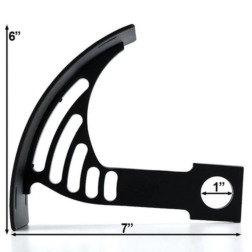 Black Vertical Axle Mount Motorcycle Plate Holder U9175