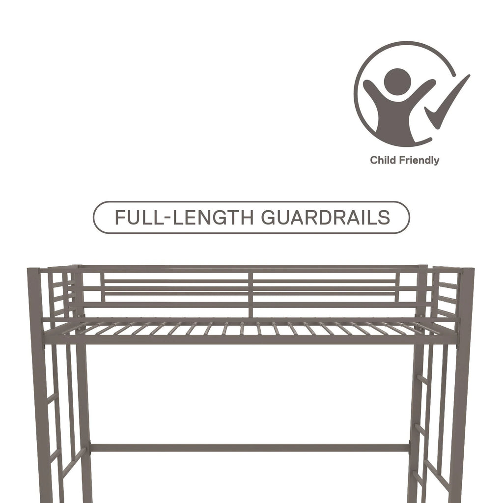 Twin Metal Loft Bed O7096