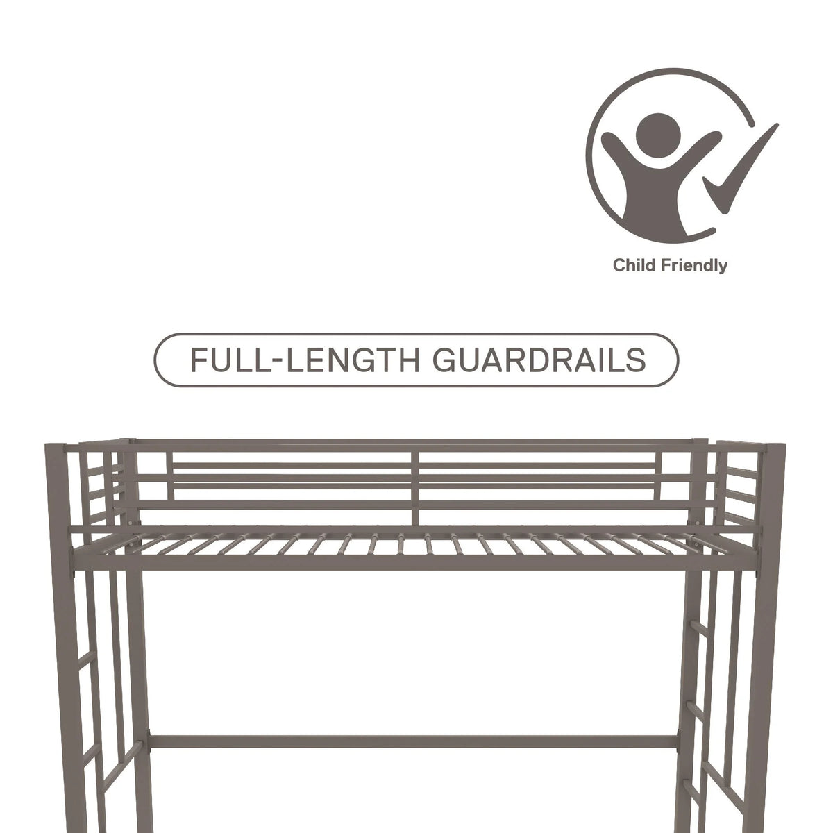 Twin Metal Loft Bed O7096