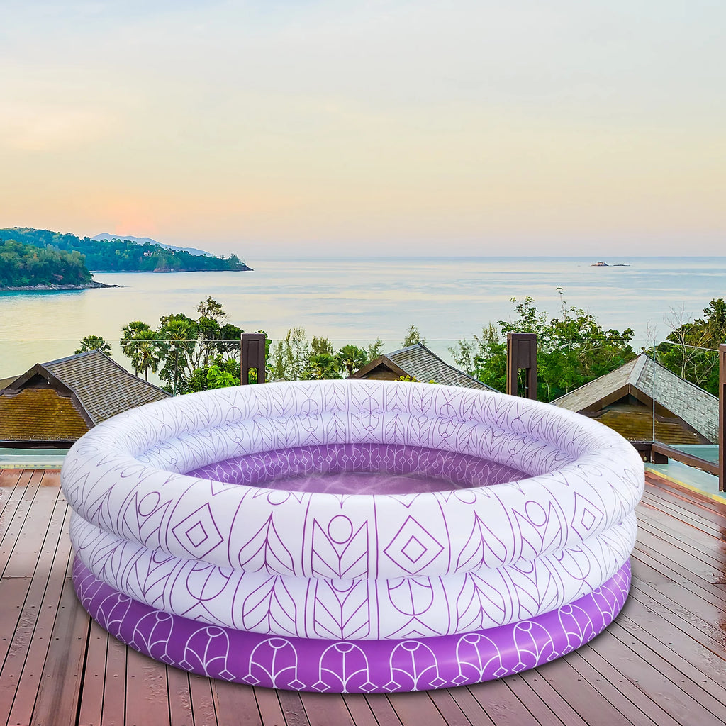 Inflatable 5.5ft 3 Ring Adult Pool X1669