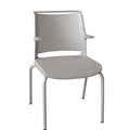 Light Gray Plastic Stackable Chair W607