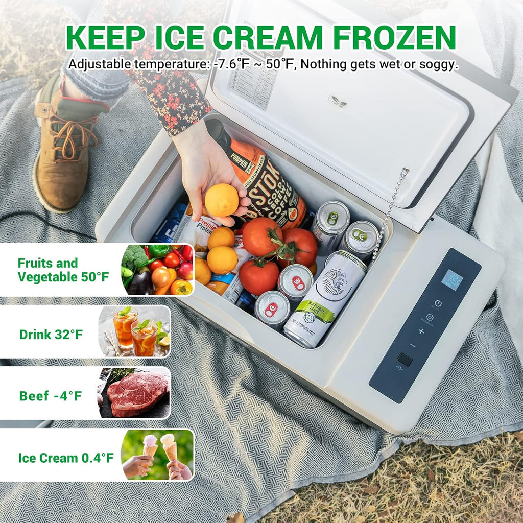 Portable Refrigerator 20 Quart 12 Volt Freezer 18L Car Fridge With Compressor K658