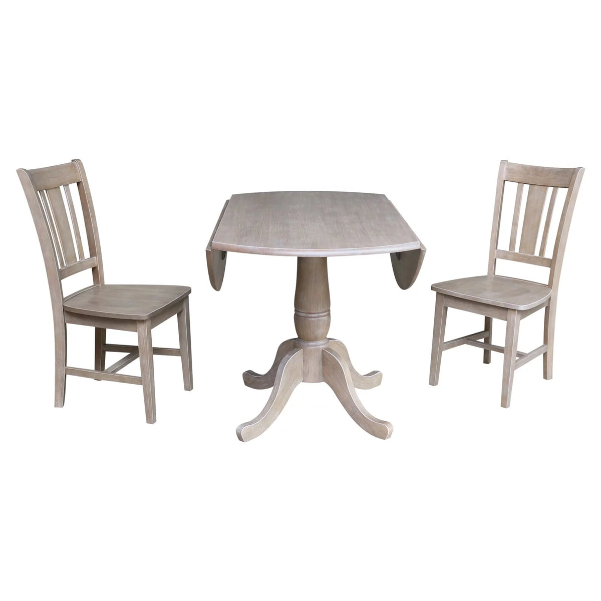 42" Round Dual Drop Leaf Pedestal Table D360