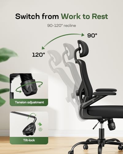 Ergonomic Mesh High Back Desk Chair with Headrest E56607