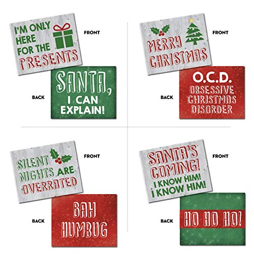 Christmas Photo Booth Props 20 Designs 8x10 Double Sided K73316