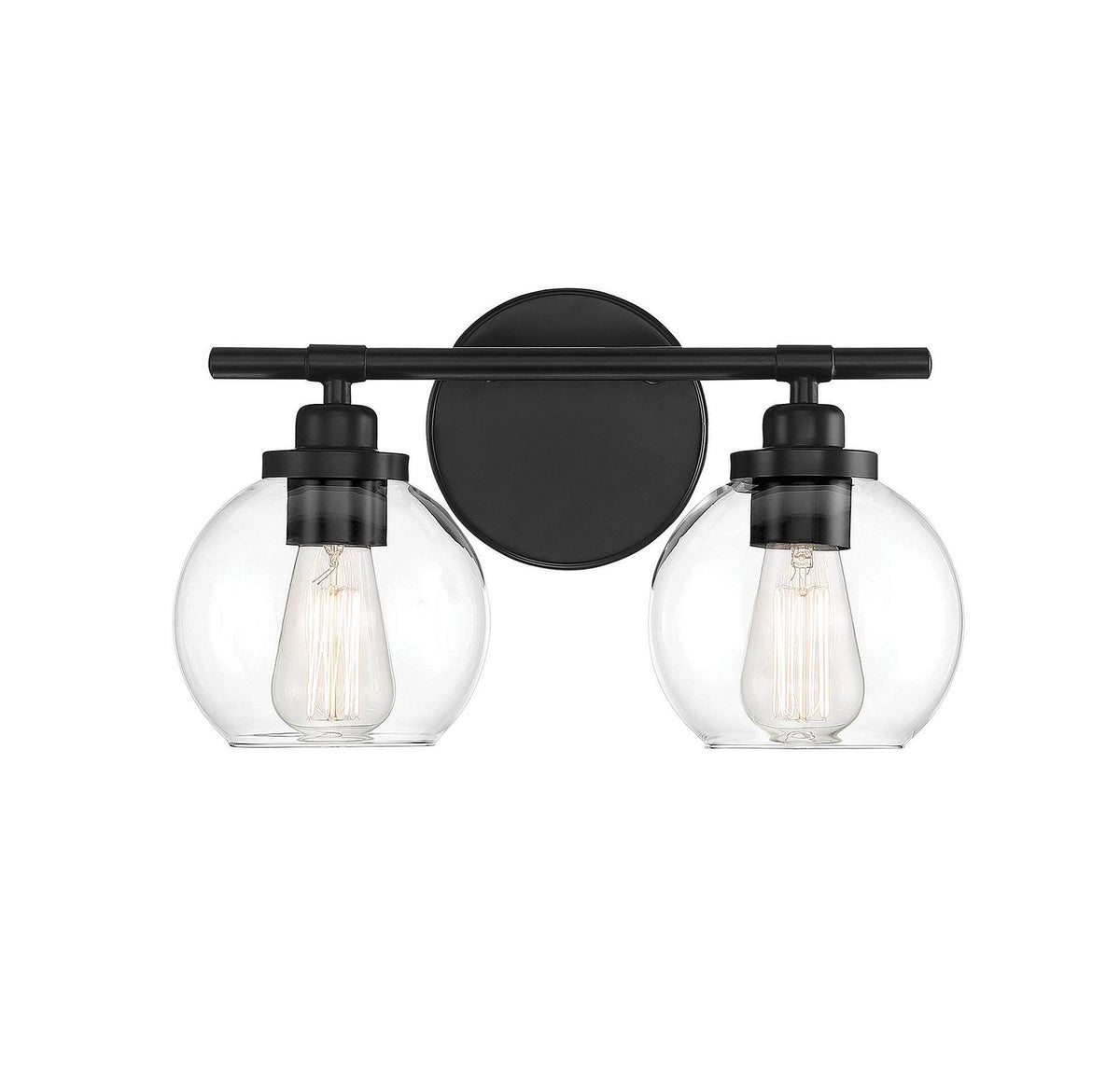 Matte Black 2 Light Bath S129