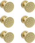6PCS Brushed Nickel Solid Brass Round Shower Body Spray Nozzle Wall Jets E636784