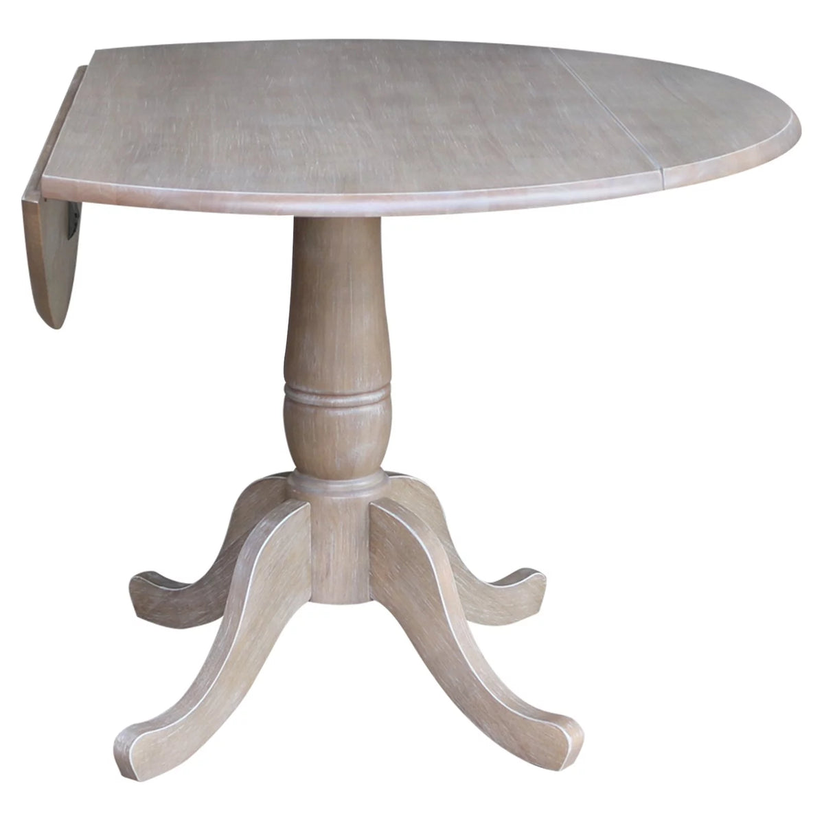 42" Round Dual Drop Leaf Pedestal Table D360