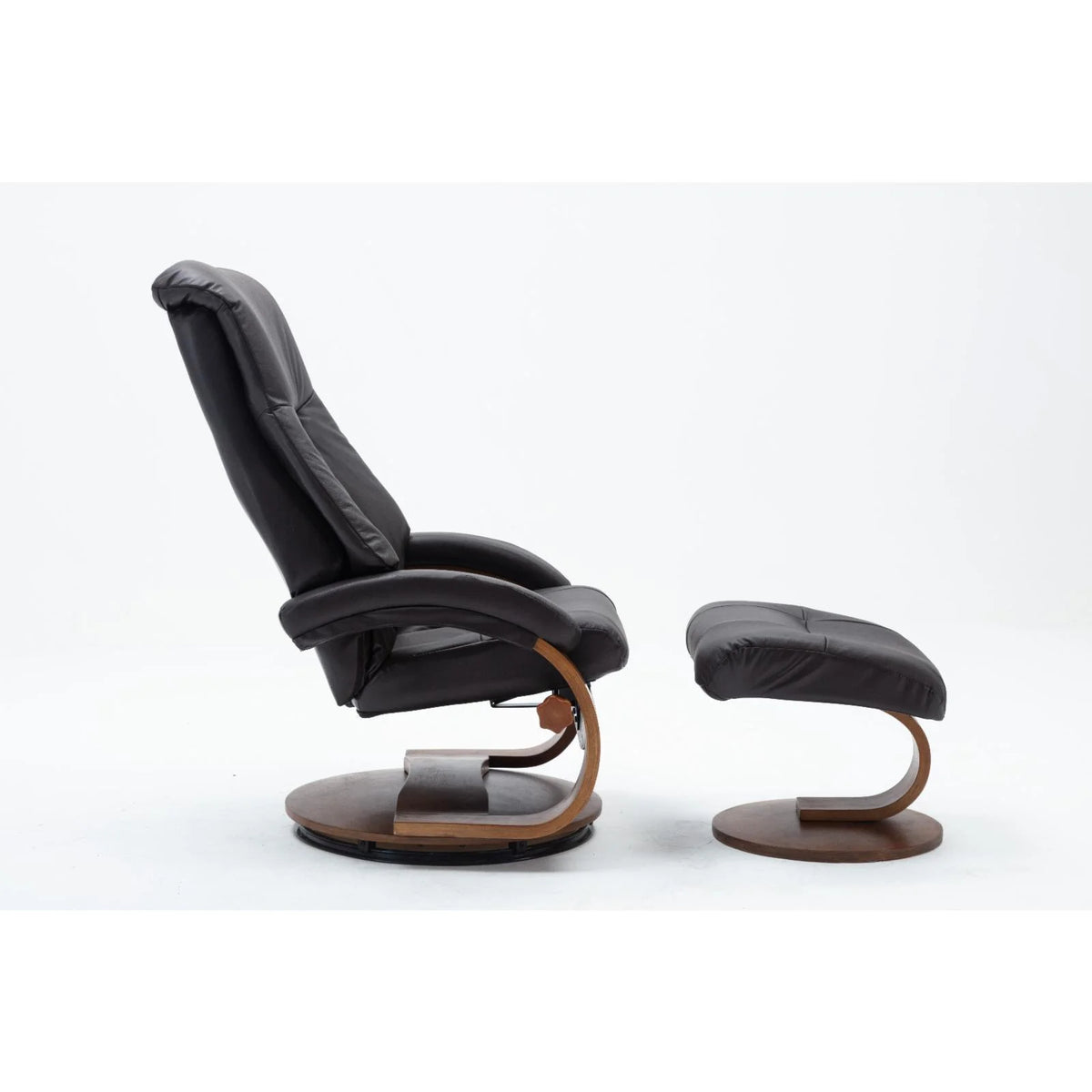 Top Grain Leather Recliner and Ottoman S107183