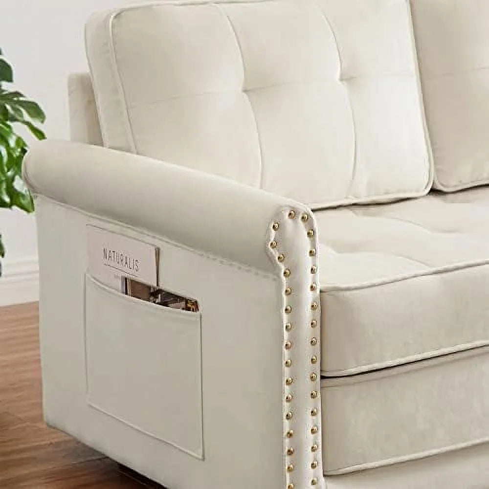 Velvet Upholstered Sleeper Sofa Bed E681