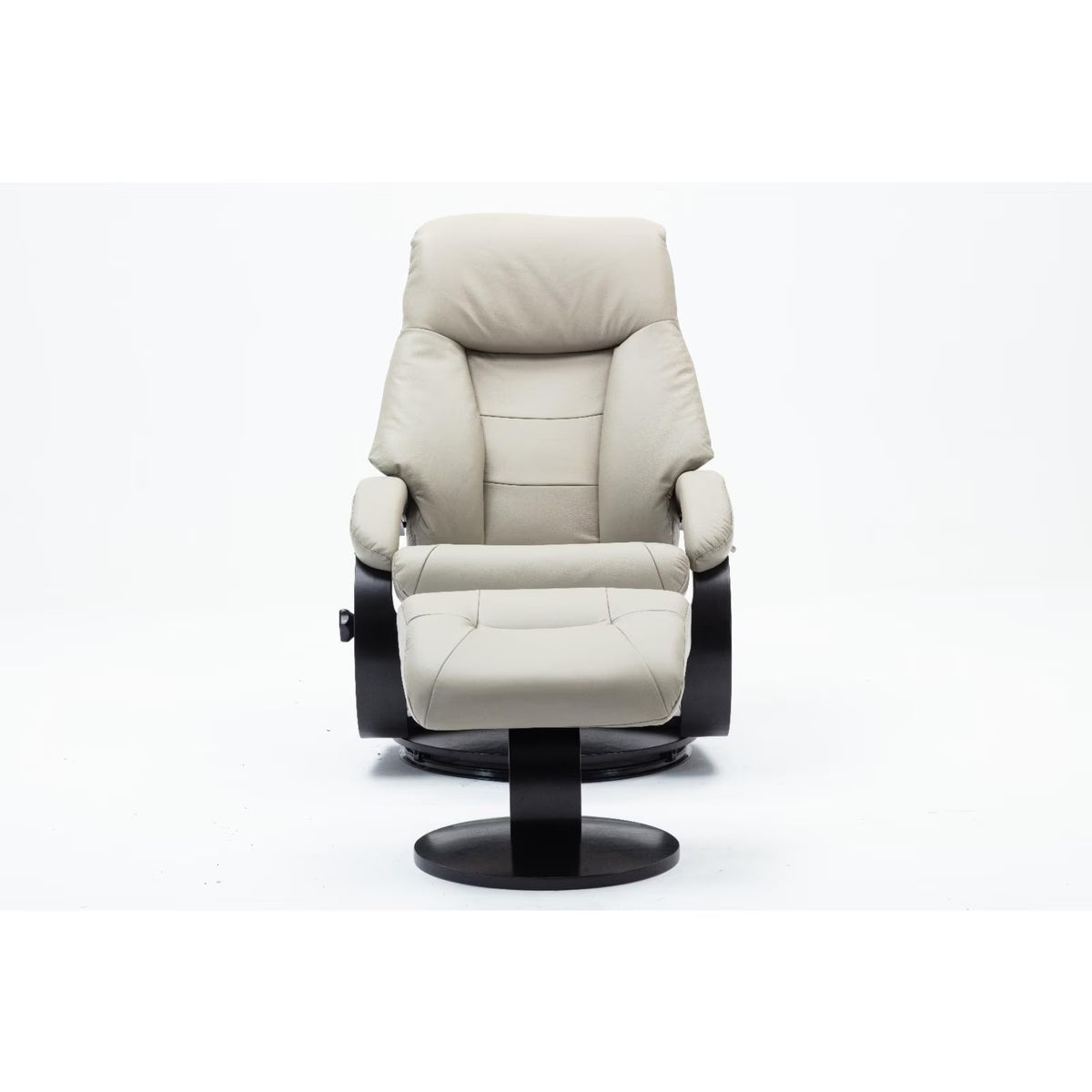 Top Grain Leather Recliner and Ottoman S107183