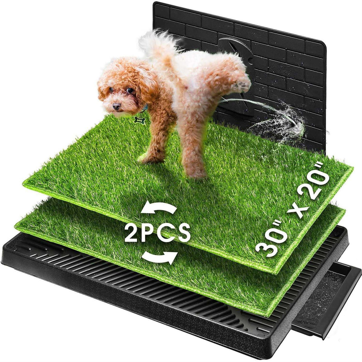 Dog Potty with Tray Large 30”x20” Artificial Grass Patch G128