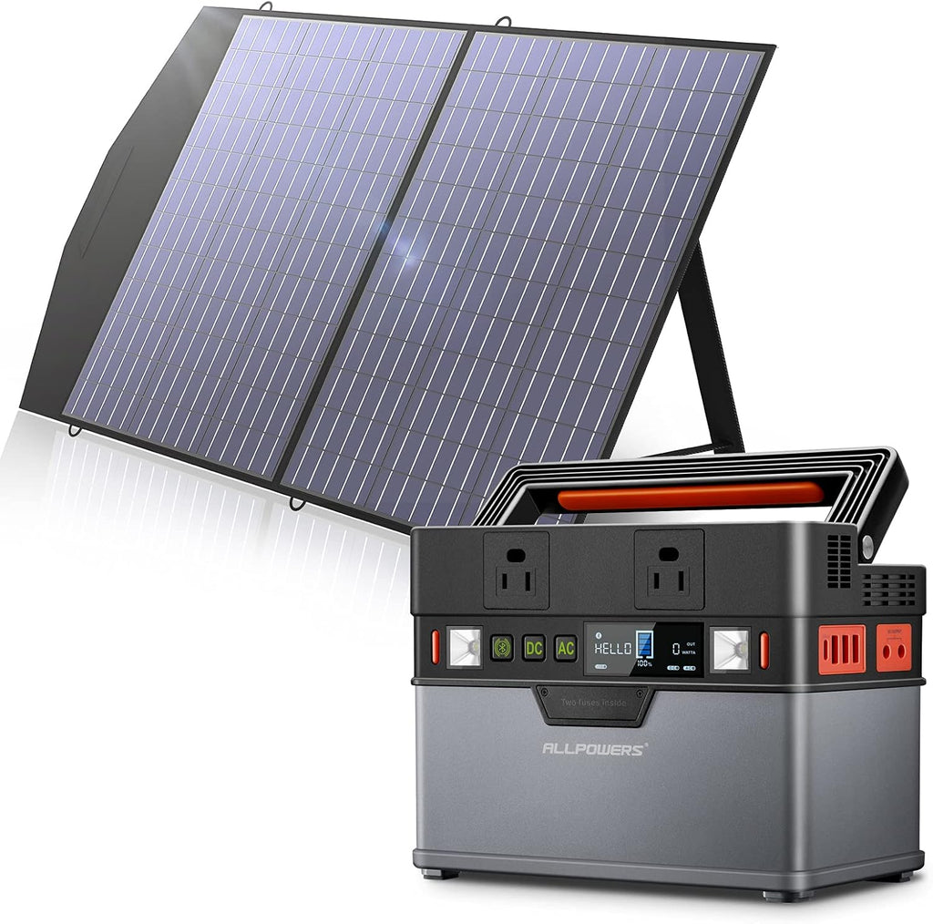 300W 288Wh Portable Power Station with 100W Foldable Solar Panel E7904