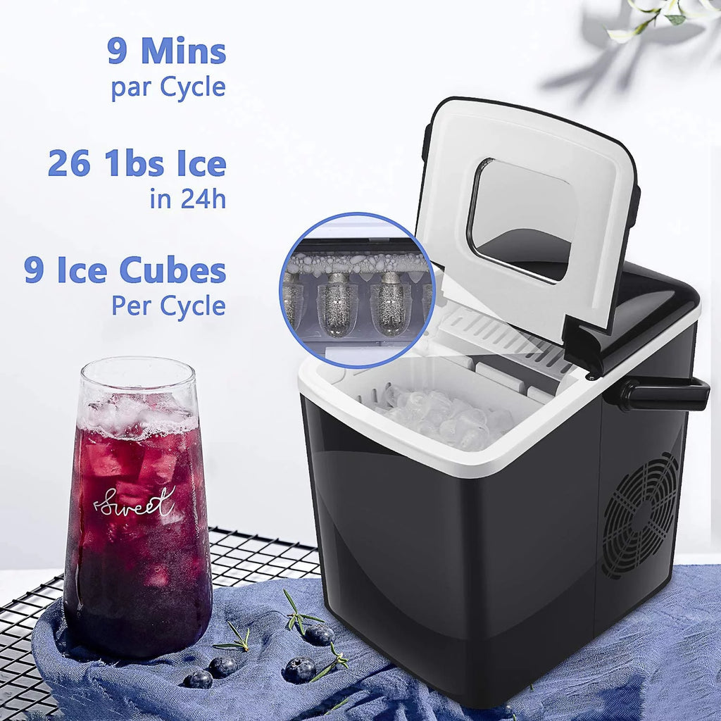 Portable Countertop Ice Maker with 2 Ice Cube Sizes C493