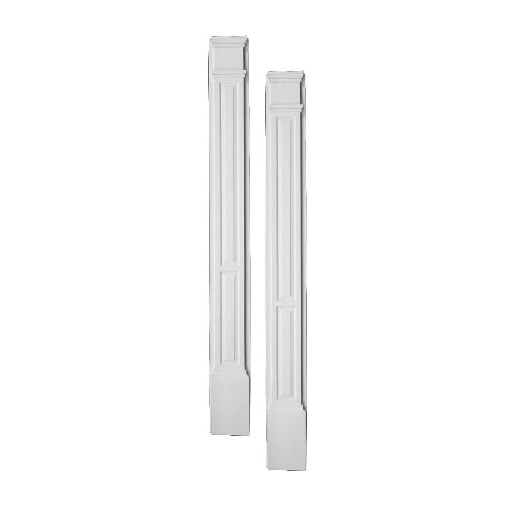 Primed Polyurethane Double Panel Pilaster Moulding with Plinth Block Z806200