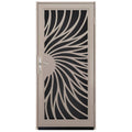 36 in. x 80 in. Tan Steel Security Door with Black Screen X978