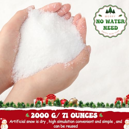 71 Ounces Fake Snow Decoration Artificial Snow Powder D3968