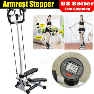 LCD Fitness Stair Stepper Machine with Handle Bar N490710