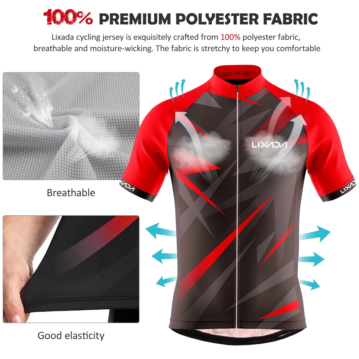 Breathable Sleeve Padded Cycling Jersey Set F49445