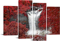 Black White and Red 4pcs Framed Canvas Print Wall Art 48x33inch U280