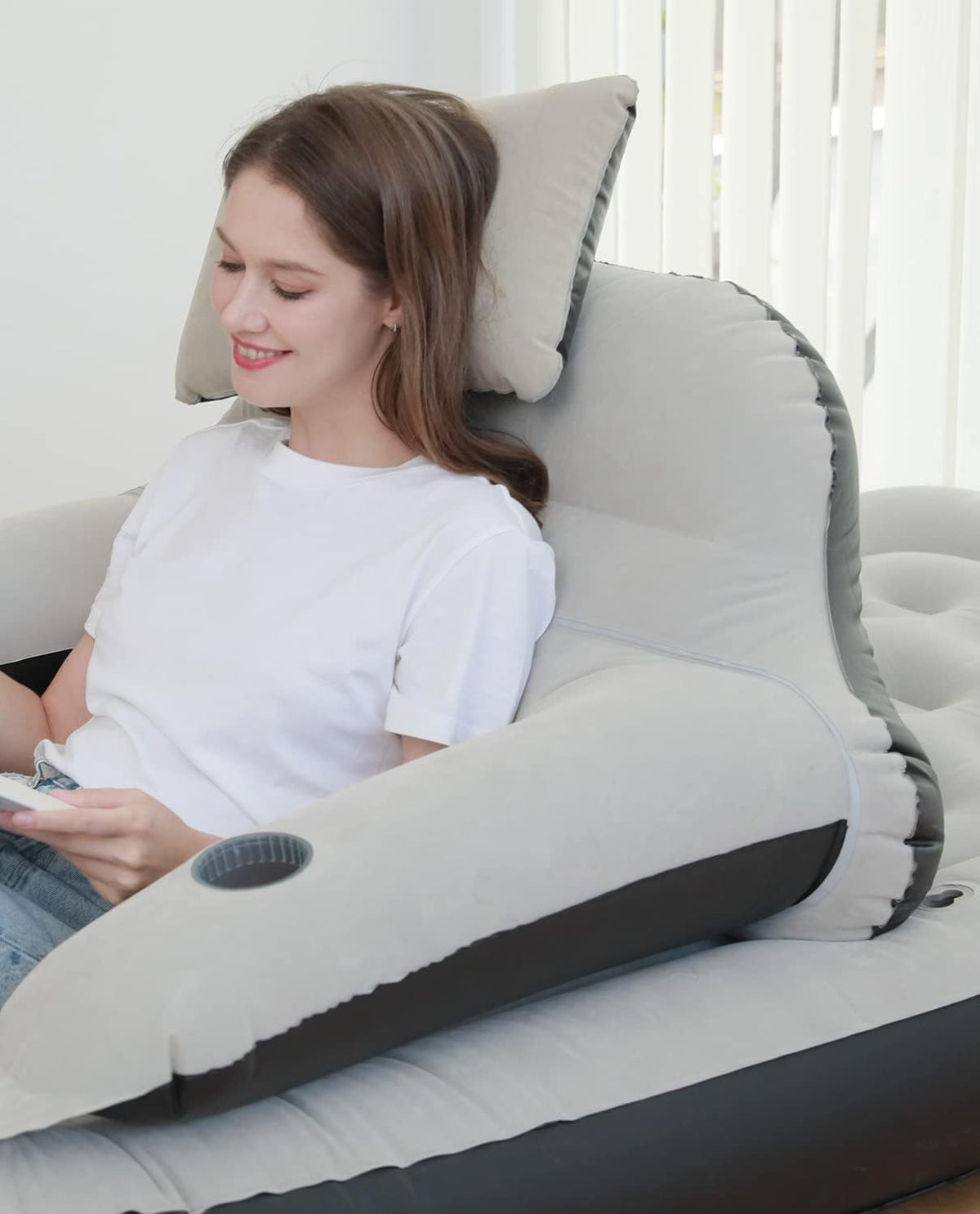 Queen 9 Raised Portable Double Inflatable Air Mattress Z253