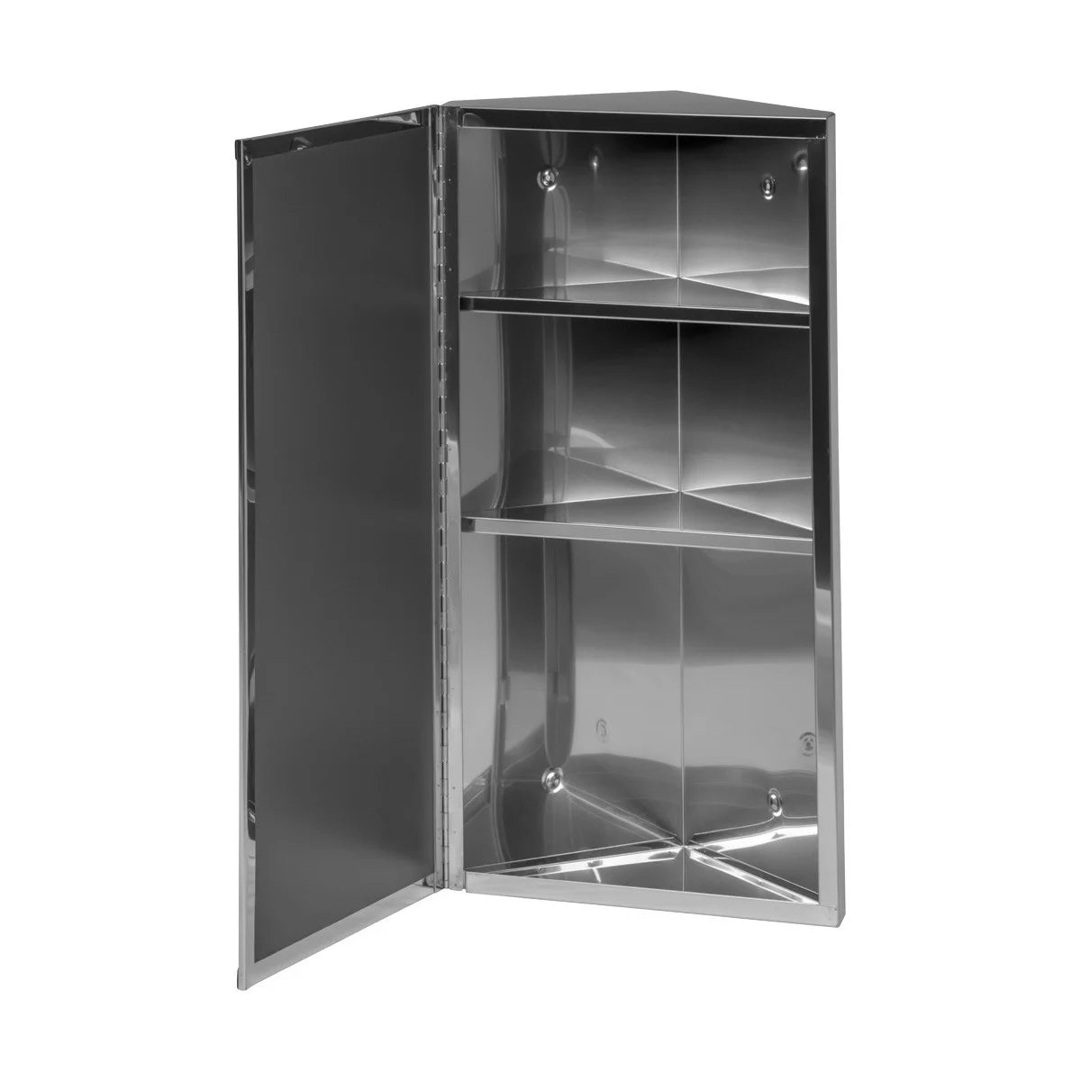 Stainless Steel Corner Medicine Cabinet with Mirror Y7805