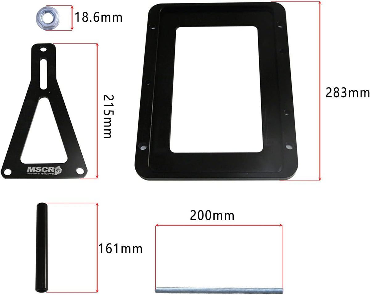 Universal Billet Battery Tray Hold Down Trunk Relocation Box X409