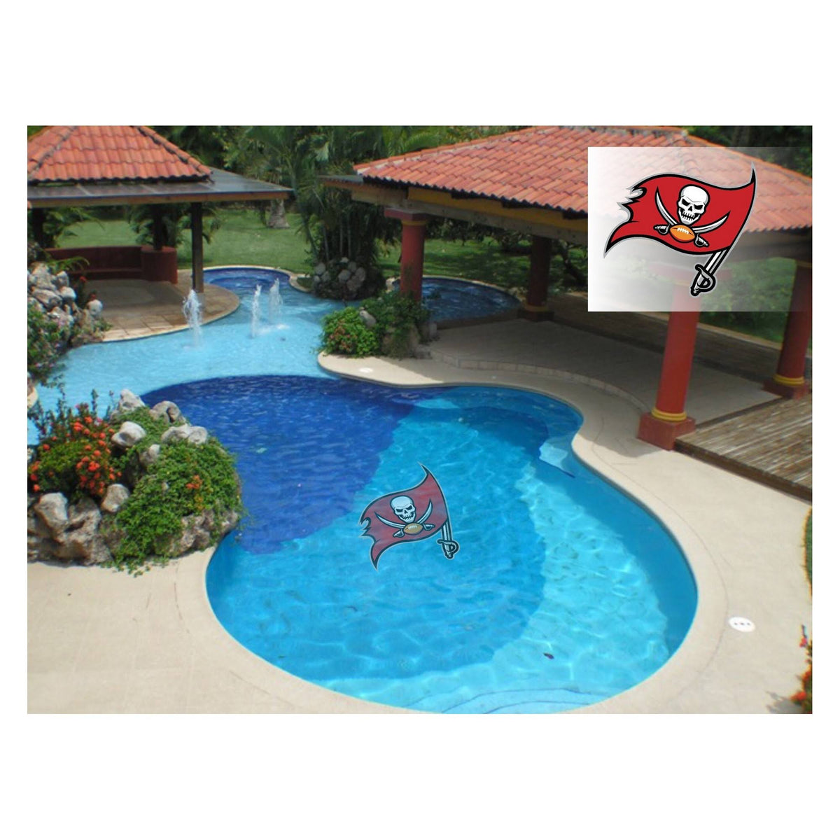 29 in. x 29 in. Small Pool Graphic J465