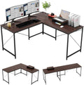 L Shaped Desk 95.2 Inch with Power Outlet Reversible Corner Office Desk D339