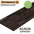 6 ft. L x 25 in. D x 1 in. T Butcher Block Countertop in Espresso Stain X791693