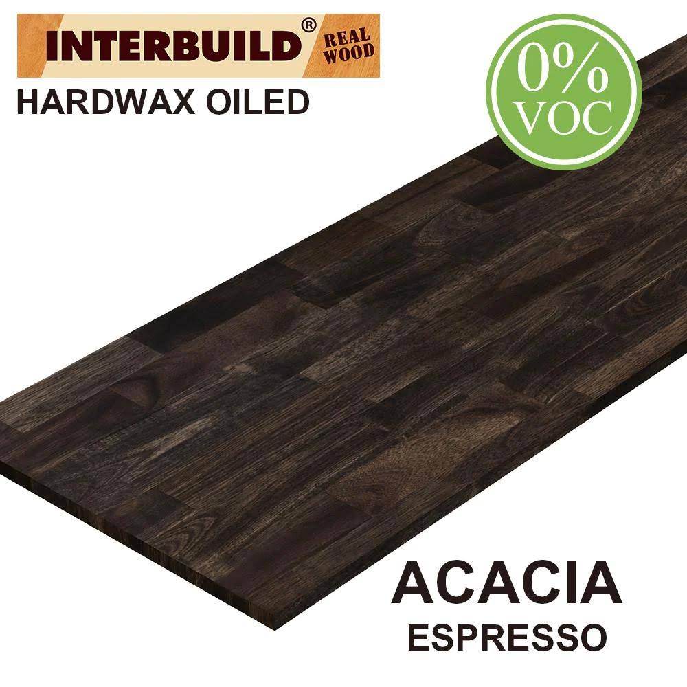 6 ft. L x 25 in. D x 1 in. T Butcher Block Countertop in Espresso Stain X791693