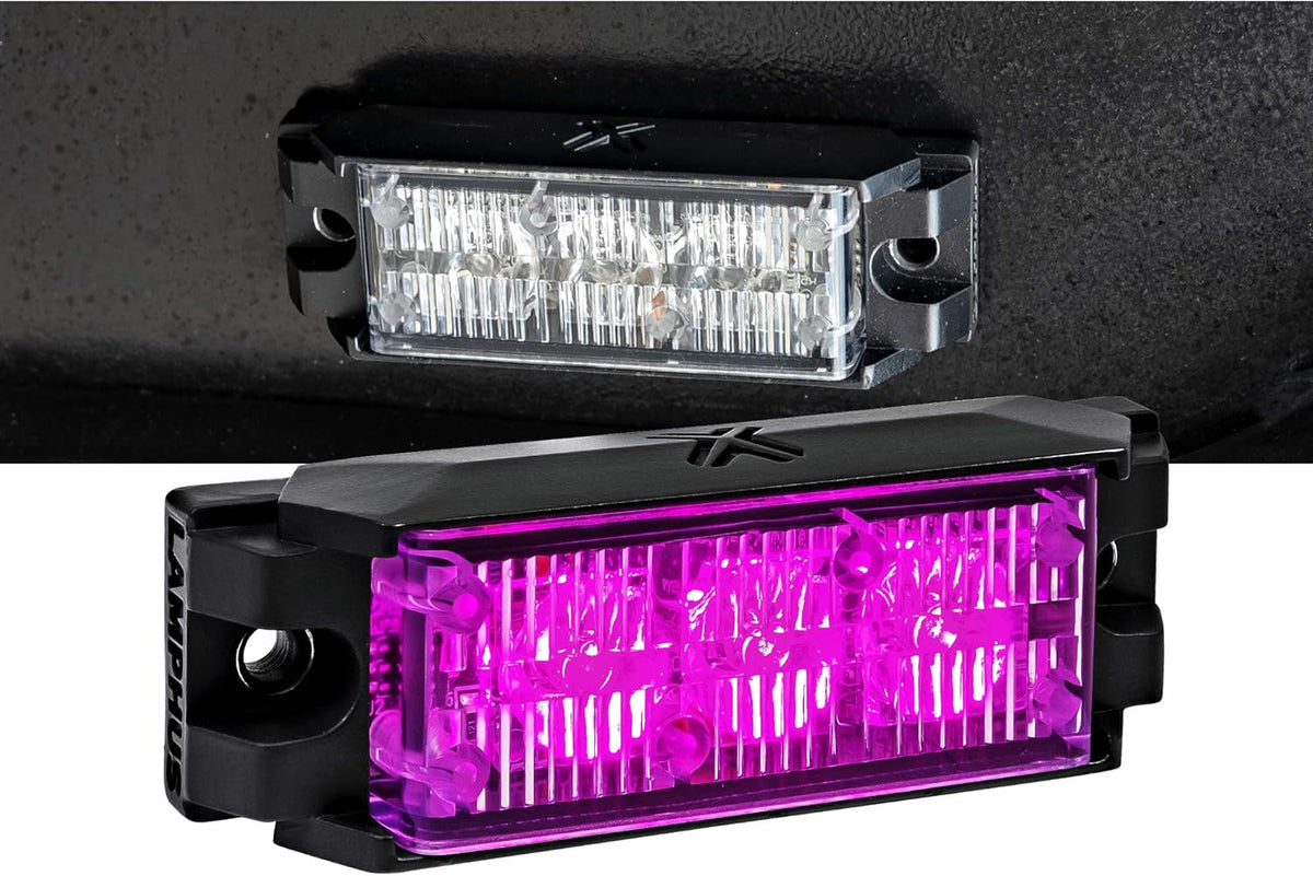 4pc 3.5" 3W RED LED Flashing Strobe Light Head Surface-Mount J80234