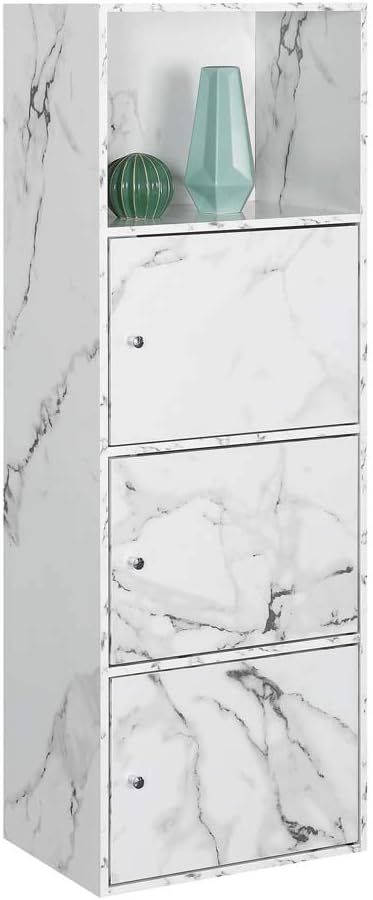 White Marble 3 Door Cabinet S1323