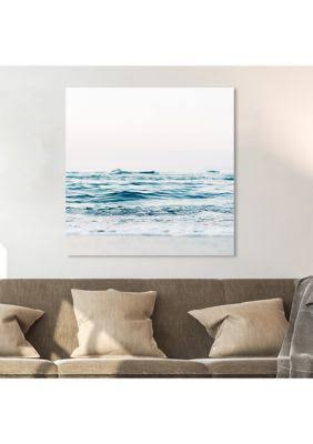 Blue Mitad Squared Coastal Canvas Z2268