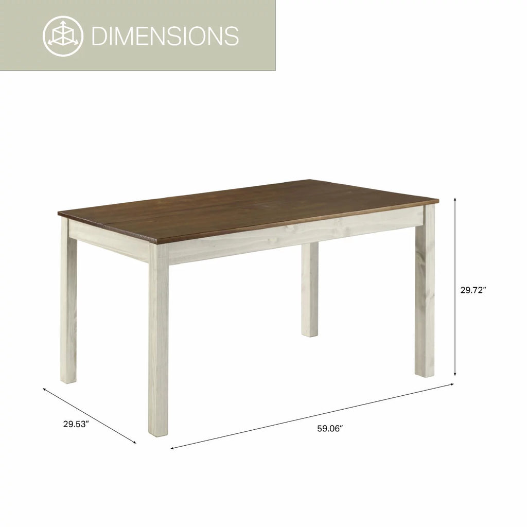 Dining Table in Distressed White Z10114