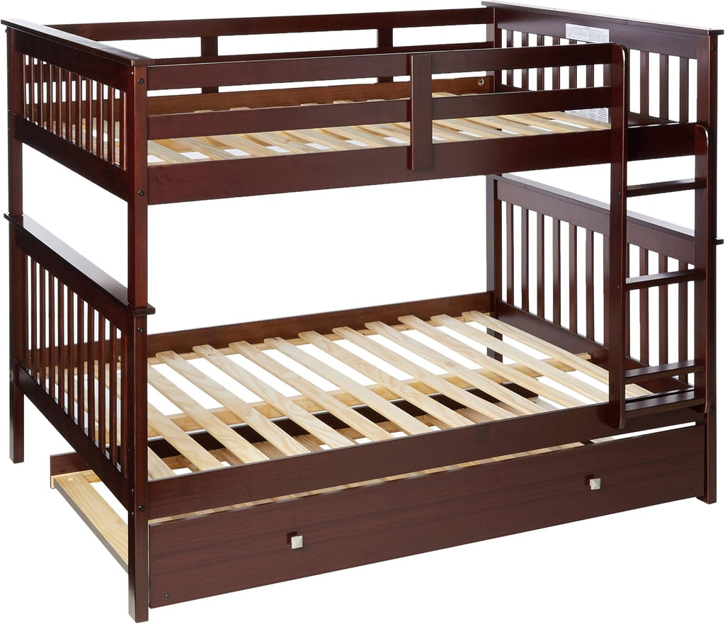 Dark Cappuccino Full/Full/Twin Bunk Bed with Trundle B94315
