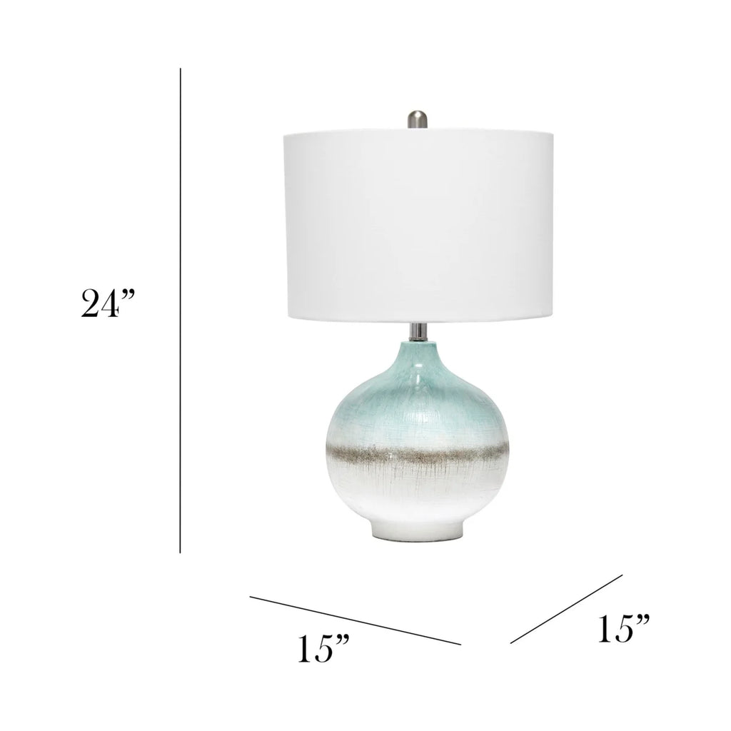 Aqua and Brown Table Lamp C532637
