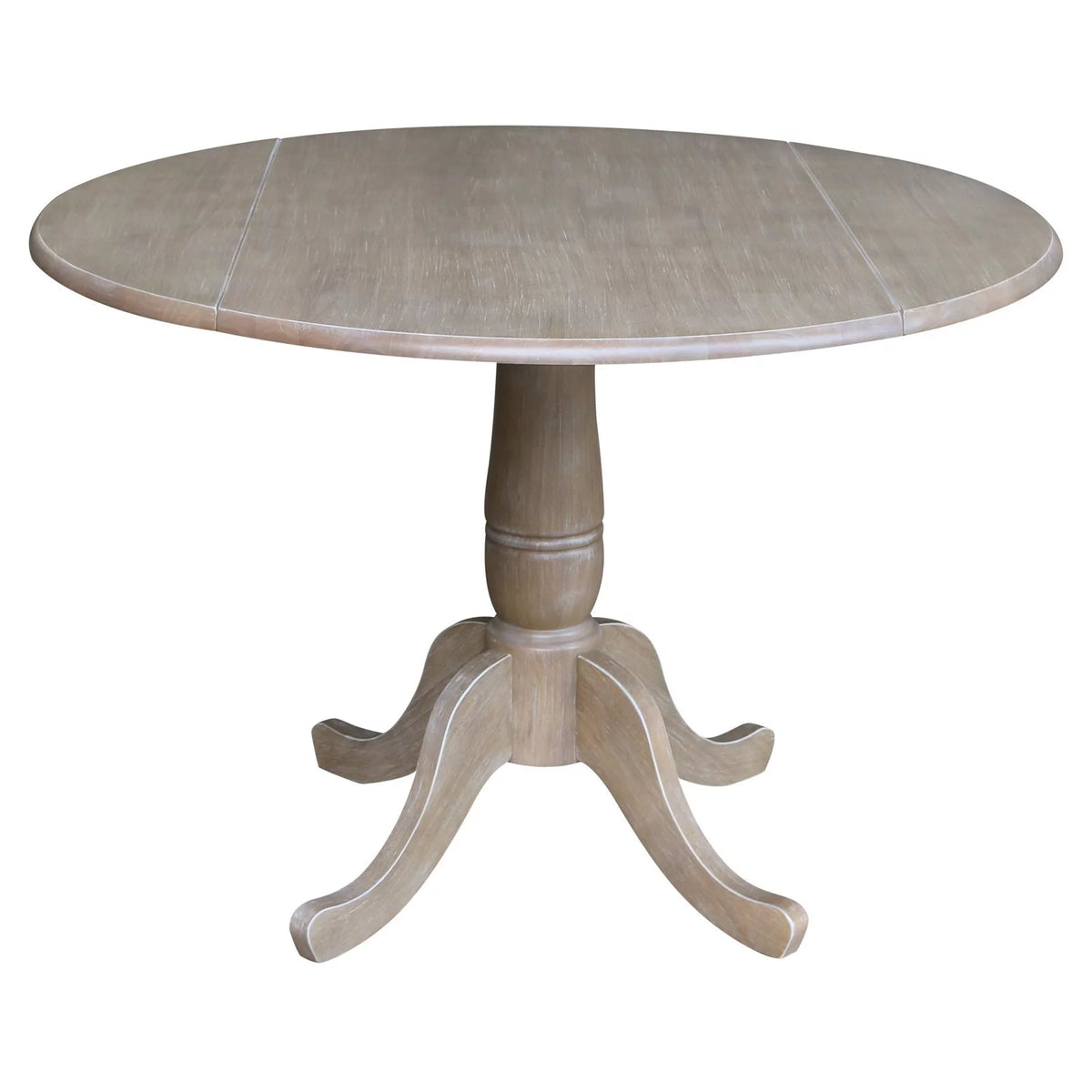 42" Round Dual Drop Leaf Pedestal Table D360