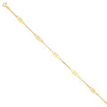 14K Yellow Gold Infinity Anklet Bracelet I8183