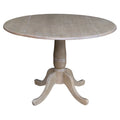 42" Round Dual Drop Leaf Pedestal Table D360