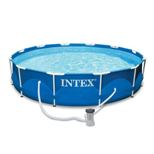 12 x 2.5 Foot Metal Frame Above Ground Pool with Filter E4186