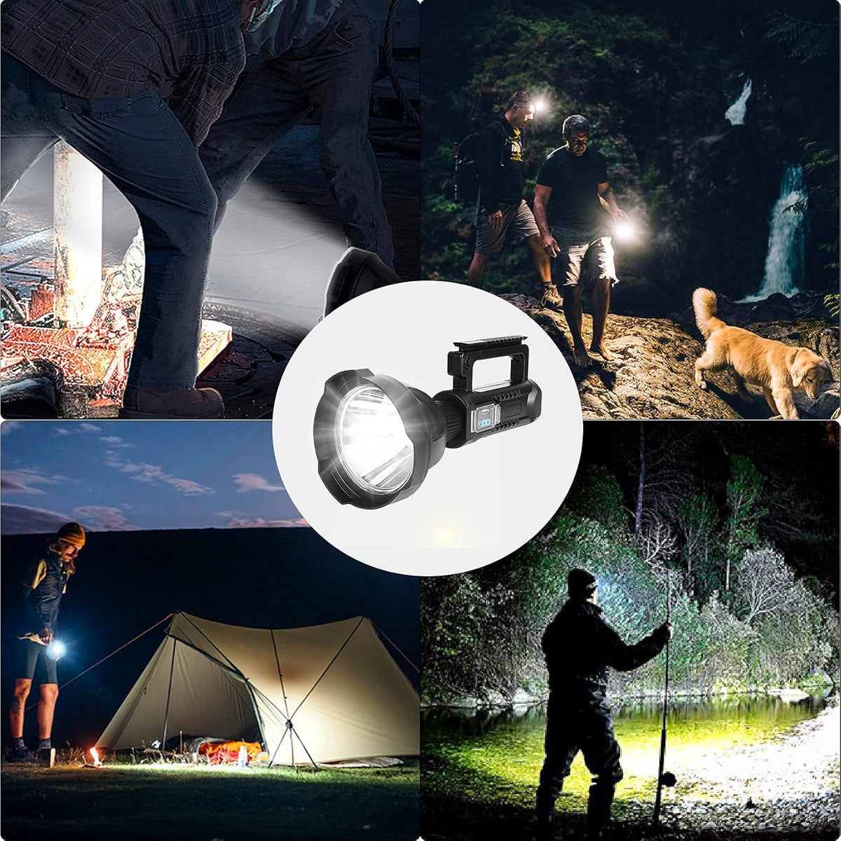 Rechargeable Handheld LED Flashlight 90000 High Lumens Z864