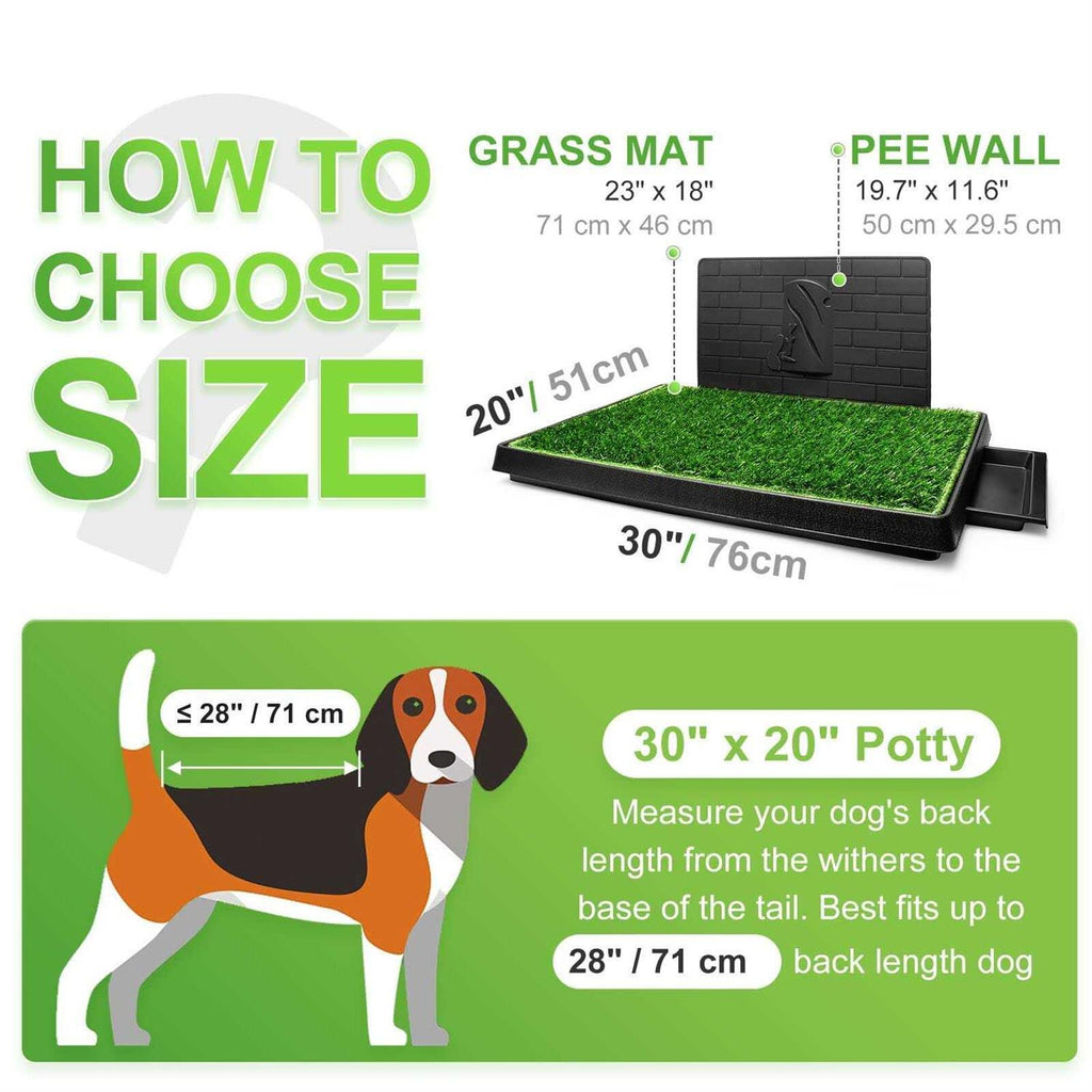 Dog Potty with Tray Large 30”x20” Artificial Grass Patch G128